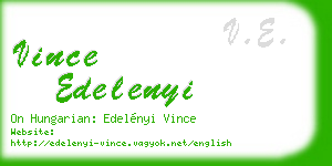 vince edelenyi business card